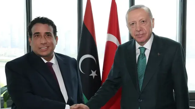 cumhurbaskani erdogan libya baskanlik konseyi baskani muhammed el menfiyi kabul etti YTC99TNr