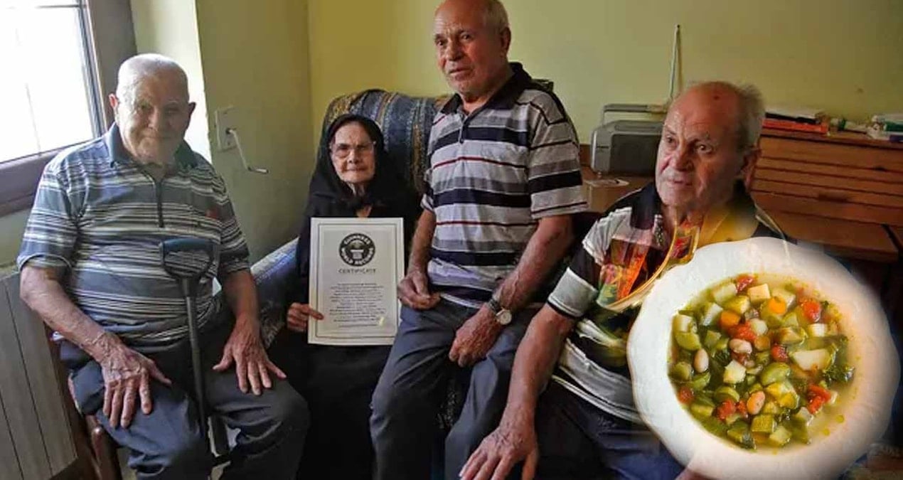 dunyanin en yasli ailesi olarak guinness rekorlar kitabina girmislerdi her gun ogle yemeginde ayni corbayi iciyorlardi DWWQABHB